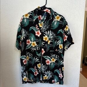 George Black and Green Casual Button Down Shirt